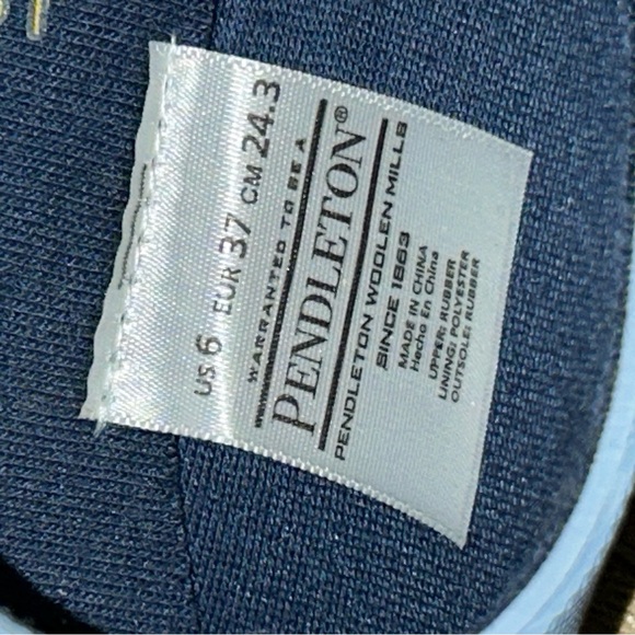 Pendleton Blue Garden Shoes Cowgirl Size 6 EUR 37 - Picture 8 of 14